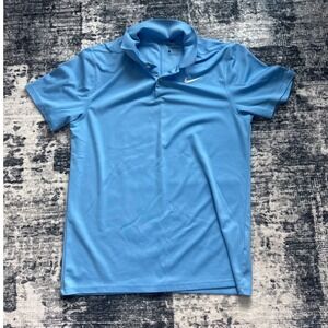 Nike Dri-FIT Golf Polo Shirt Athletic Training Lightweight Blue Men's S